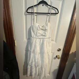 White dress with bows